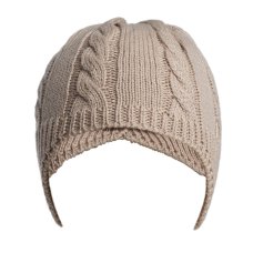 H706-BI: Biscuit Cable Knit Hat (0-12 Months)